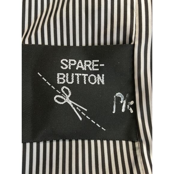 Allan Clark 50 Lightweight Hidden Button Up Blk Jacket Exterior Interior Pockets - Picture 5 of 9